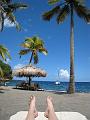 Elizabeth's view from a hut on the Anse Chastanet Beach